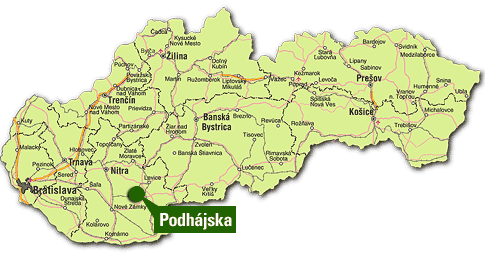 Mapa Podhájska